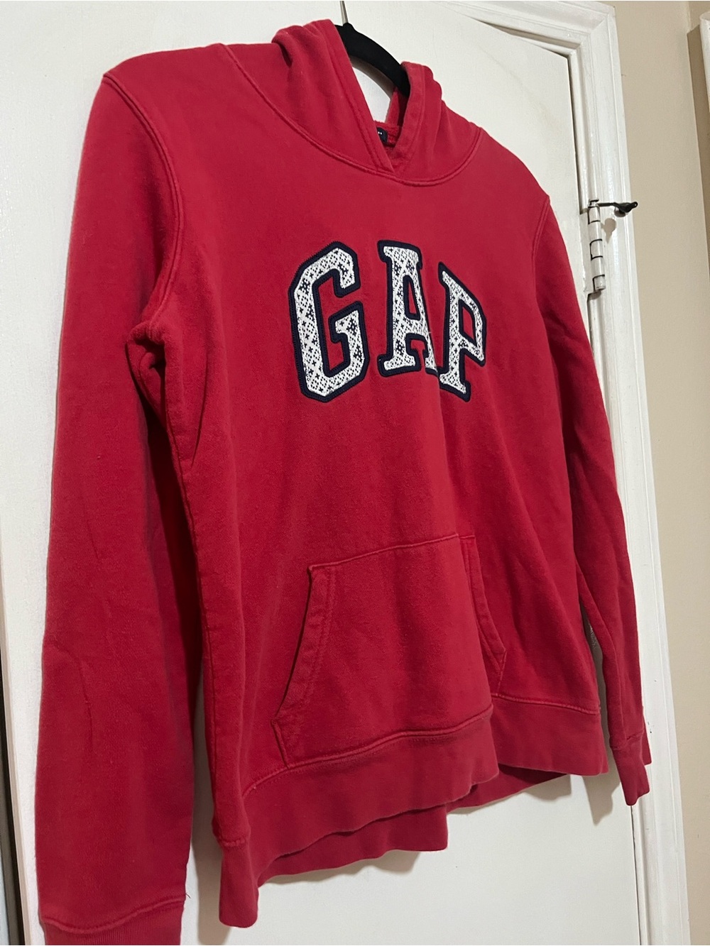 GAP Red Women's Hooded Pullover Sweatshirt with Logo